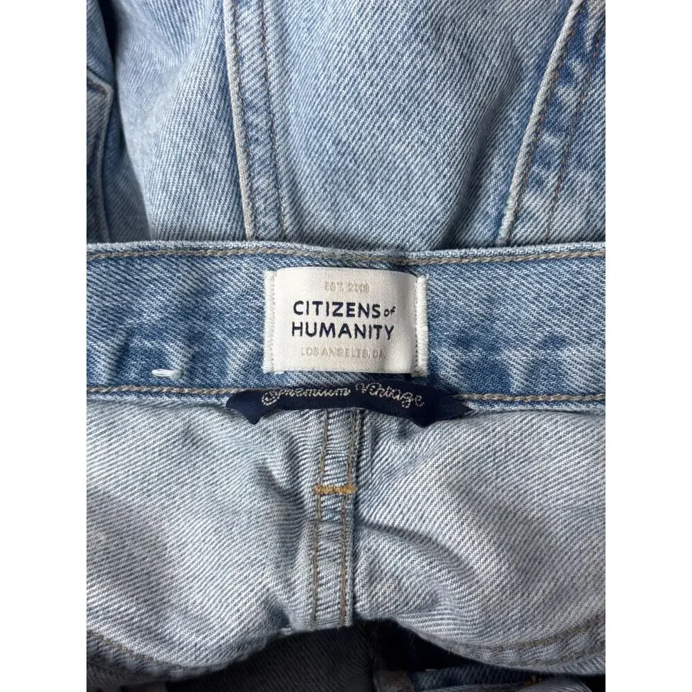 Citizens of Humanity Ayla Jeans 26 Womens Wide Leg Baggy Ripped Knees